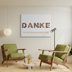 Geschenk zum Jubiläum - Fotocollage „Danke“ als Poster (60x80cm) Geschenk zum Jubiläum - Fotocollage „Danke“ als Poster (60x80cm)