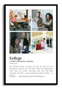 Definitionsposter 'Kollege' im Duden-Stil anpassbar