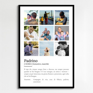 Crea il tuo poster definizione Padrino – personalizza con foto e testo