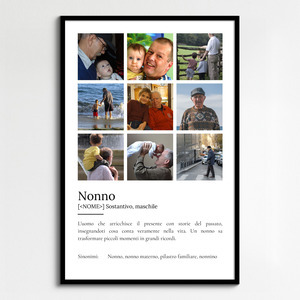 Crea il tuo Definitions-Poster Opa personalizzato con foto e testo unico