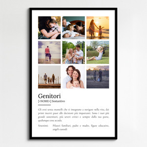 Definizione Poster 'Genitori' personalizzato: Crea il regalo perfetto.