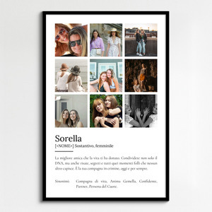 Crea un poster "Sorella" personalizzato: il tuo regalo unico!