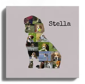 Hunde-Fotocollage "Beagle" erstellen. Eigene Fotos, Namen und Texte.
