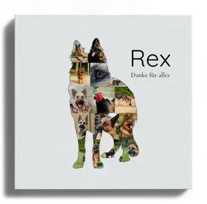 Hunde-Fotocollage "Deutscher Schäferhund" erstellen. Eigene Fotos, Namen und Texte.