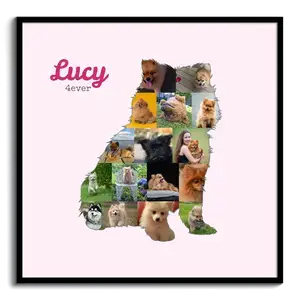 Hunde-Fotocollage "Pomeranian" erstellen. Eigene Fotos, Namen und Texte.
