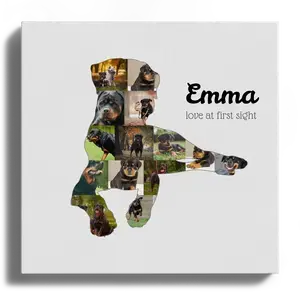 Hunde-Fotocollage "Rottweiler" erstellen. Eigene Fotos, Namen und Texte.
