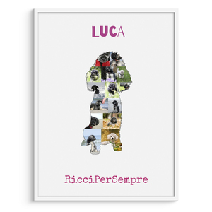 Crea la tua Collage Zwergpudel: Personalizza con foto e testo!