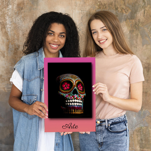 Crea il tuo Poster d'Arte Unico con Totenkopf e Testo Personalizzato