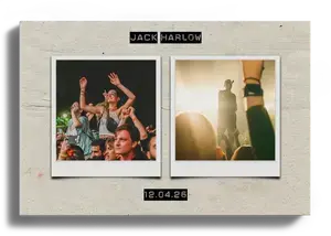 Crea il tuo collage foto concerto con nome, luogo e data