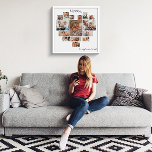 Collage cuore foto personalizzata - Regala amore alla nonna