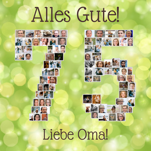 Fotocollage für Oma, Opa zum runden Geburtstag erstellen.