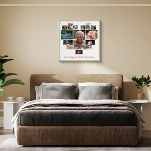 Créez un poster collage cœur personnalisé pour Mamie