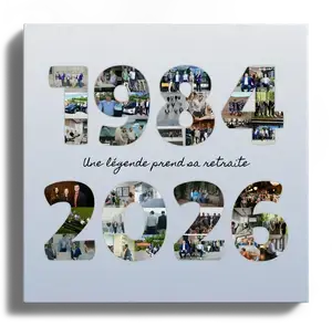 "Collage Photos Années Retraite Personnalisée - Cadeau Souvenirs Unique"