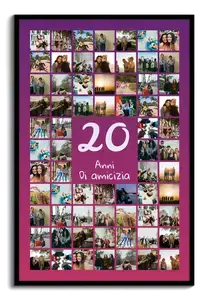 Collage numero 20 con foto – crea il tuo: numero, nome e saluto personalizzati