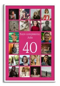 Collage di foto numero 40: personalizza ora, regalo per 40 anni, compleanno o anniversario
