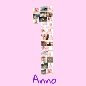 Collage Primo Compleanno: Personalizza il tuo Numero 1 in Rosa Collage Primo Compleanno: Personalizza il tuo Numero 1 in Rosa