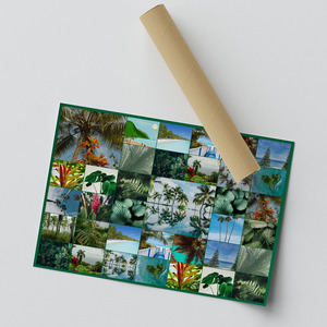Collage foto natura tropicale – stampa premium: Crea ora palme, foresta pluviale e spiagge Collage foto natura tropicale – stampa premium: Crea ora palme, foresta pluviale e spiagge