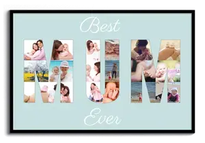 Créez une Collage Photo pour la Meilleure Maman avec votre Message Personnalisé