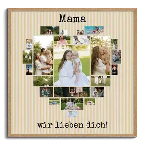 Fotocollage Herz "Mama wir lieben dich"