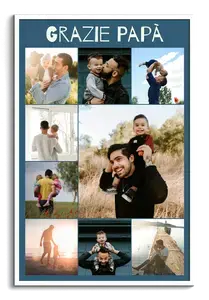 Collage fotografico per papà: crea ora il regalo con foto, modelli e testo personalizzato