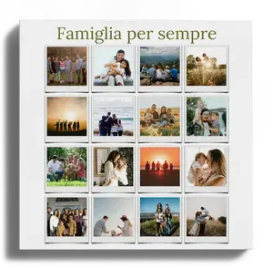 Collage foto famiglia Polaroid: crea didascalie, nomi e frasi su collage e foto