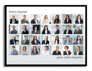 Créez une collab photo d'équipe "Notre équipe pour votre projet"