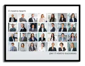 Collage Team in Raster für Büropräsentationen