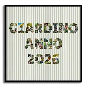 Crea la tua "ANNO IN GIARDINO <anno>" con foto personalizzate e sfondo verde