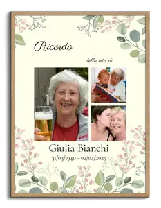Crea una Collage Ricordo Elegante su Tela per Omaggi e Ricordi Personali
