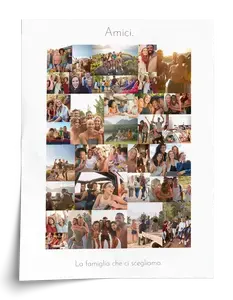 Collage Foto Amici, Stile Selvaggio, Verticale