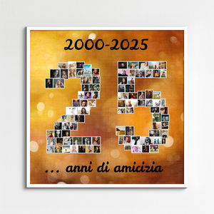 Crea la tua Collage 25 con foto per Anniversario o Evento Speciale Crea la tua Collage 25 con foto per Anniversario o Evento Speciale