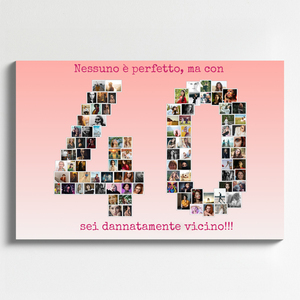 Crea la tua Collage "40" personalizzata per momenti indimenticabili Crea la tua Collage "40" personalizzata per momenti indimenticabili