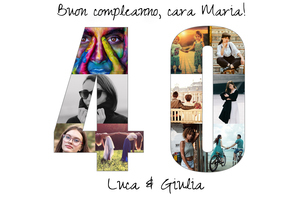 Crea la tua Collage "40" personalizzata per momenti indimenticabili Crea la tua Collage "40" personalizzata per momenti indimenticabili