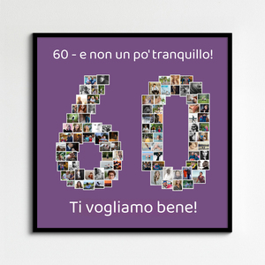 Collage "60" Foto Anniversario - Regala un Ricordo Unico Collage "60" Foto Anniversario - Regala un Ricordo Unico