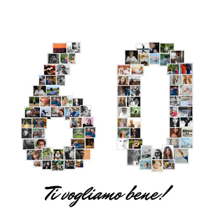 Collage "60" Foto Anniversario - Regala un Ricordo Unico Collage "60" Foto Anniversario - Regala un Ricordo Unico
