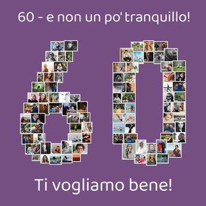 Collage "60" Foto Anniversario - Regala un Ricordo Unico Collage "60" Foto Anniversario - Regala un Ricordo Unico