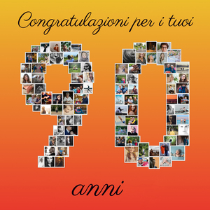 Collage di foto per 90 anni: Personalizza e crea il tuo regalo unico! Collage di foto per 90 anni: Personalizza e crea il tuo regalo unico!