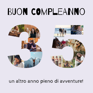 Collage di compleanno 35: Personalizza foto, testo e stile! Collage di compleanno 35: Personalizza foto, testo e stile!