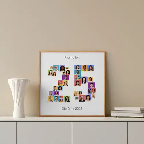 Collage Année Scolaire avec Texte Personnalisé