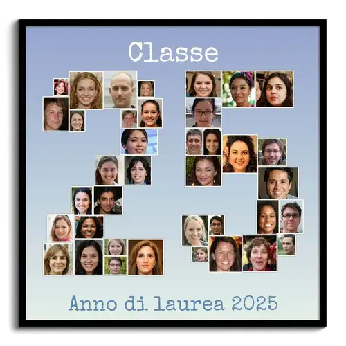 Crea la tua collage anno scolastico: ricordo perfetto con testo personalizzato!