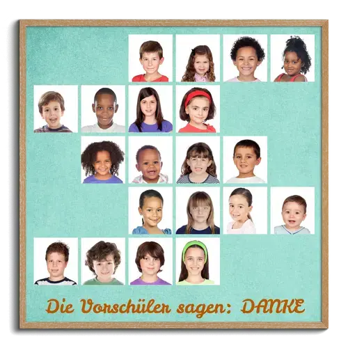 Abschiedsgeschenk Kindergarten Schule als kreative Fotocollage