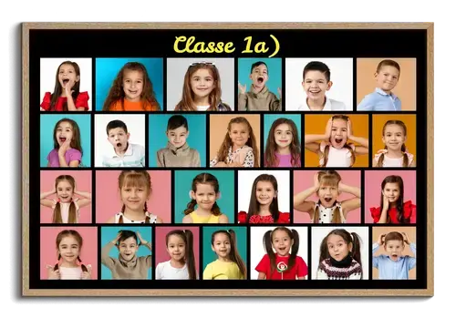 Crea un collage festa per Classe 1a: personali e colorati per bimbi e insegnanti!