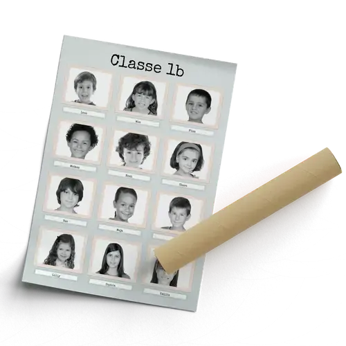 Collage Foto Retro B/N Classe 1b: Personalizza e Regala!