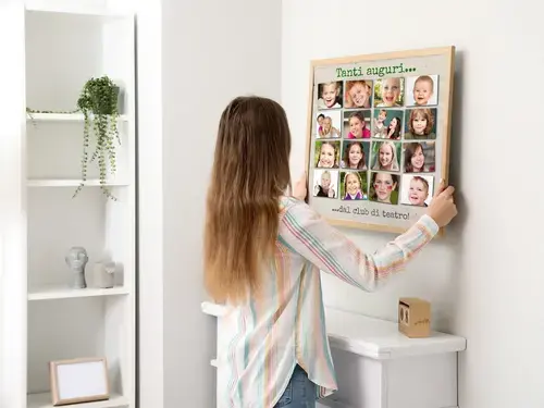 Collage Creativa Scuola con Foto e Dedica