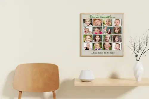 Collage Creativa Scuola con Foto e Dedica