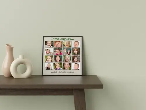 Collage Creativa Scuola con Foto e Dedica