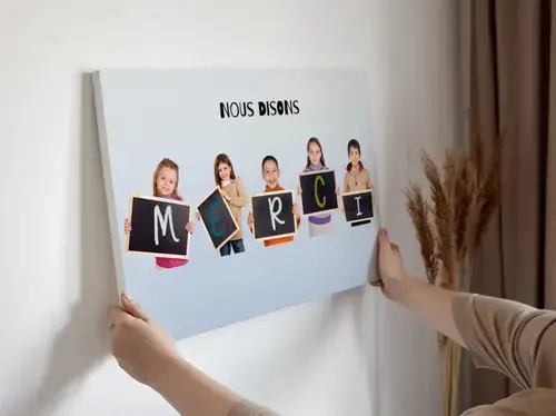 Collage Merci école personnalisée