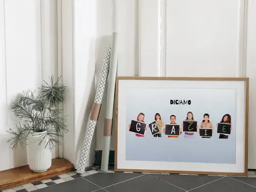 Collage "DANKE" personalizzata per insegnanti