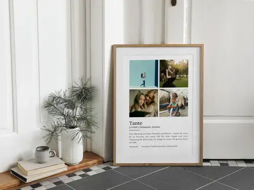 Definitions-Poster 'Tante': Personalisierbar mit Fotos