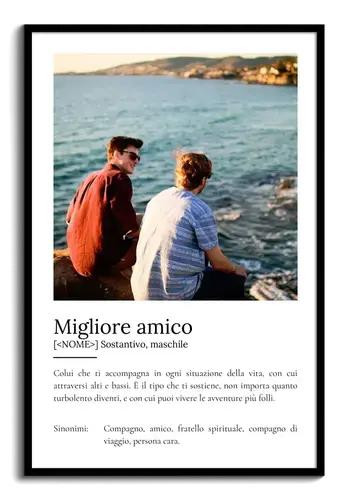 Crea ora il poster "Miglior Amico" personalizzato con foto e testo!